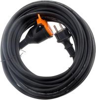 Zenitech ilginamasis laidas, atsparus vandeniui 2p+t H07rn F 3x 1.5mm² 10m su tvirtinimo spaustuku, oranžinis