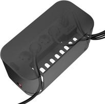 Logilink Lps282u - kabelių dėžė su 5 krypčių maitinimo lizdų juosta ir 3 usb jungtimis - juoda