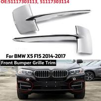 Naujas priekinio bamperio grotelių apdailos chromas, skirtas BMW X5 F15 35i 35ix 35dx 40ex 2014-2017 51117303113 51117303114 Buferio apdaila Only Right gray