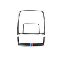 Automobilio priekinio skaitymo žibinto dangtelio apdailos lipdukas Anglies pluošto lipduko apdaila, skirta BMW X5 E70 X6 E71 2007-2014 interjero priedams No BMW Color gray
