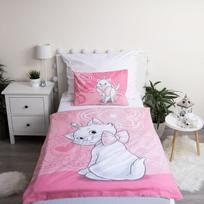 Jerry Fabrics Marie Aristocats patalynės komplektas, 100% medvilnė, antklodės užvalkalas 100 x 135 cm ir pagalvės užvalkalas 40 x 60 cm, rožinis