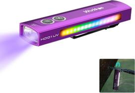 Wurkkos Hd01 Uv žibintuvėlis, triguba lemputė su juoda šviesa, balta šviesa, Rgb šonine šviesa, 1200 liumenų, 157 metrai, Led įkraunamas žibintuvėlis, tinkamas dėmių aptikimui, remontui, lauke