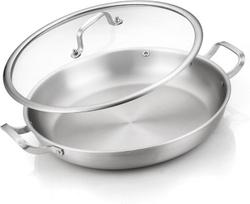 Delarlochef Paella keptuvė 35 cm - indukcinė su tolygiu šilumos paskirstymu, galima plauti indaplovėje ir universali visų tipų kaitlentėms - idealiai tinka vakarėliams, savaitgaliams, stovyklavimui ir šeimos vakarienėms