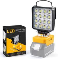 Akumuliatorinis šviestuvas, skirtas Makita 18 V, 48 W 4800 Lm belaidis Led darbo šviestuvas, nešiojami prožektoriai su 2 ryškumo režimais, mini statybvietės lempa priežiūrai, stovyklavimui