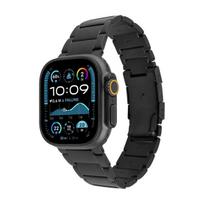 Apyrankė išmaniajai laikrodžiai - fiksuotas apyrankės jungtis, fiksuota titano apyrankė Apple Watch 44/45/46/49 mm, juoda