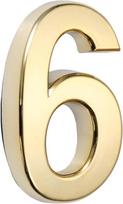 Mgoodoo 1 x lipnus namo numeris Nr. 6 durims, numeriai, durų numeris viešbučio kambariui, pašto dėžutei, biurui, auksinis, aukštis 5 cm