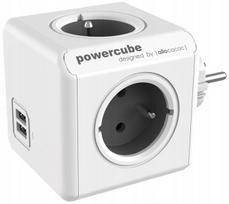 Skirstymo lizdų blokas allocacoc Power-cube su 4 lizdais ir 2 Usb jungtimis