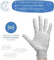 Well B4 medvilninės pirštinės, tekstilinės pirštinės iš medvilnės ir sidabro su siaurais rankogaliais, pirštinės iš medvilnės, dermatest: labai gerai, baltos ir sidabro spalvos