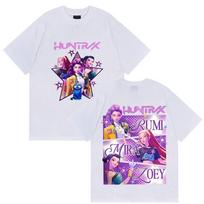K-pop Demon Hunters Rumi Mira Zpey 2025 Film Graphic T-Shirt Men Women Harajuku High Quality Fashion Casual Sweatshirt Unisex 4XL purple