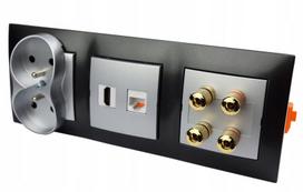 Sieninis lizdas 4 Garsiakalbių, Hdmi, Rj45, 230v
