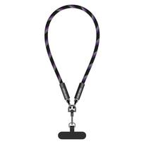 240W Type C Lanyard Charging Cable Fast Charge Data Sync Wearable Crossbody Phone Lanyard Straps with Patches Replacement black