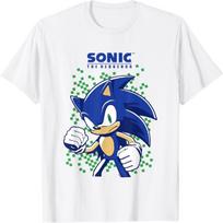 Sonic The Hedgehog Green Pixel Background Epic Shot T-Shirt XXXXXL balta