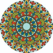 Bohemia Vintage Coasters Heat-insulated Ceramic RoundHousehold Retro Anti-scalding Tea Mat Kitchen Tableware Mat Accessories 10.2x10.2x0.8cm orange
