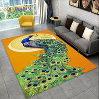 3D Išskirtinis Povas Gyvūnas Plotinis Kilimas, Kilimas Namams Svetainei Miegamajam Sofai Durų Kilimėlis Virtuvės Dekoracija, Neslystantys Grindų Kilimai 40x60cm(15x23in) gray