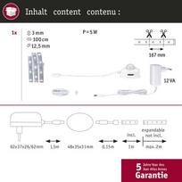 Paulmann 78893 led juosta maxled 250 night comfort basic rinkinys 1 m 300 lm 30led/m 12va įsk. 1 x 4 watt light strip white plastic 2700 k