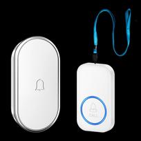 SOS Call Button for Seniors: Loud Volume, Long-Range Wireless Doorbell for Nursing Homes and Apartments 1 watch button + 1 receiver (black silver) black