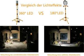 Mefard 12000 liumenų led statybinis prožektorius su trikoju 100 W darbo prožektorius su kištuku 360° apvalus plieninis apšvietimas, įtampa Ac100-277 V, Ip64 atsparus vandeniui