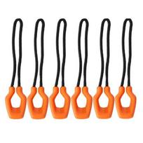 6pcs Luminous Zipper Travel Bag Zipper Anti-loss Anchor Lanyard Outdoor Tent Backpack Clothes Pull Ring Replacement Clip Zipper black