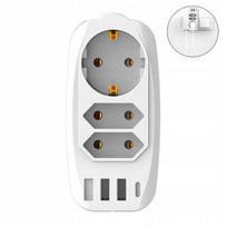 Skirstytuvas su 3 lizdais, maitinimo lizdas, 3x Usb A, 1 x Usb C