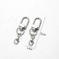 Simple Metal U-shaped Door Hook Keychain Lobster Hook DIY Jewelry Accessory Bag Phone Chain Hanger Hook Gold Silver 20pcs sidabras