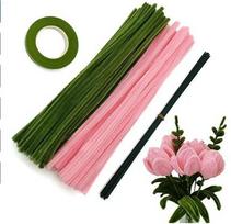 200 Pipe Cleaners for Bouquet Kit - Colorful Stems for DIY Floral Arrangements One Size