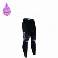 BH-Burgs Bike Thermal Fleece Cycling Jersey Set for Men, Long Sleeve, Bicycle Clothing, Bib Pants, Winter 5XL black