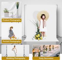 Utebit baltas fotofonas, 1 x 1,5 m poliesterinis sulankstomas fonas fotografijai, skirtas foto studijai, vaizdo įrašams, foninei sistemai, mados fotografijai (spaustuvai neįeina)