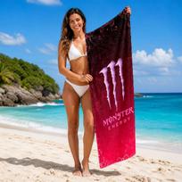 Monster Energy greitai džiūstantis mikropluošto paplūdimio rankšluostis, minkštas, sugeriantis, atsparus smėliui, skirtas paplūdimiui, baseinui, kelionėms, vasarai 80cmx160cm(31x63inch)