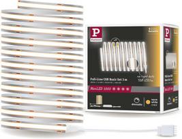 Paulmann 71049 Maxled 1000 Led juosta, pilnas Cob komplektas, 3 m, 36 W, 3240 lm, 528 Led/m, 2700k, 50va, reguliuojamas, sidabro spalvos plastikas