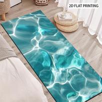 1Pcs Light Luxury Minimalist Non-Slip Washable Area Rug Runner for Entryway, Living Room, Bedroom & Patio 40X120cm blue