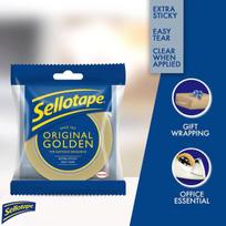 Sellotape Original Gold daugiafunkcinė buitinių daiktų lipni juosta skaidri pakavimo juosta vokams ar kortelėms klijuoti lengvai naudojama pakavimo juosta 24 mm x 50 m
