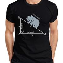 Hippotenuse Mathe Trigonometrie Dreieck Hippo Geschenk Lehrer Herren T Shirt Vintage Versatile Unisex Homme Casual L brown