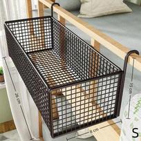 Hanging Upper Bunk Storage Rack No Drill No Damage Bedframe Dorm Bedside Snack Organizer for College Dorm Use A2 gray