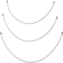 3 Pack Food Grade Frother Hose PTFE Material Coffee Maker PTFE Tube  For Replacement 150mm white