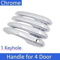 for Dodge Dart PF 2013 2014 2015 2016 Luxurious Chrome Smart Door Handle Cover Car Exterior Accessories Decorate Style Stickers 4Handle 4 Buttons gray