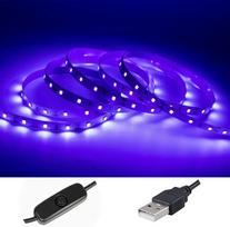 Baoming 3m juodos šviesos juosta usb, uv led juosta, 5 v lanksti lipni šviesos juosta uv lempa ip20, šviesos juosta juoda šviesa namų dekoravimui, urano stiklo apšvietimui, vakarėliui, klubui, diskotekai