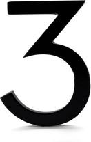 Montague Metal Products modernūs juodai dažyti aliumininiai adreso numeriai 6" numeris 3, 6" dažyti juodai