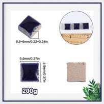 Sofplate 1 dėžutė 200 g tamsiai mėlynos smulkios mozaikos plytelės porcelianinės mozaikos detalės 1 cm kvadratinės keraminės glazūruotos vitražinės mozaikos kabošono projektas rankų darbo mozaikos meno amatams namų vonios kambariui