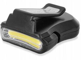 Mini led cob žibintuvėlis su spaustuku kepurei ar kuprinei