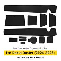 Car Door Groove Mat for Dacia Duster 3 2024 2025 Anti-Slip Door Gate Slot Pats Auto Interior Dacia Duster 3 Accessories 13 juoda