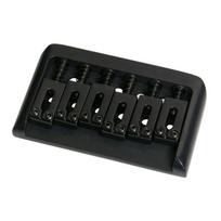 Musiclily Ne vibrato elektrinės gitaros Kietas Tail Bridge Balnelis, 6 stygų Fender Strat juoda