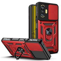 POCO F3 GT Armor Phone Case For Xiaomi POCO F3 GT Cover Lens Protection With Ring Magnetic Stand Holder Coque Fundas Capa Fall For POCO F3 GT žalia