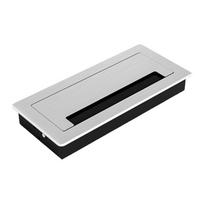 Namų Biuro Stalo Laido Tvarkymas Šlifuoto Metalo Prakiurimai Aliumininis Kabelio Angos Dangtelis Daugiafunkcis Metalinis Stalo Laido Dangtelis