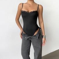 European and American Y2K Spice Girls Sexy Lace Suspender onesie top women's summer XL juoda