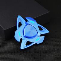 Šviečiantis ryklys Fidget Spinner Metalinis EDC Streso mažinimo žaislas Suktukas Giroskopas Šviečiantis Dėmesio ir koncentracijos bei nerimo black
