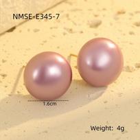 GEMCHIC Women's Vintage Pearl Earrings Fashion Geometric Stud Earrings for Women Elegant Accessories 18K beige
