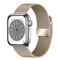 Milanese Loop Band for Apple watch Ultra 9 8 7 6 5 SE 45mm 49mm 44mm/41mm/40mm Metal Magnetic Strap iWatch 11 10 46mm 42mm Band 42mm-44mm-45mm-49mm beige