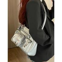 New Niche Design Girl's Sweet Cool Ulzzang Ita Bag Daily Commuting Shoulder Bag Women's Comic Exhibition Crossbody Bag black