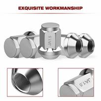 20pcs Lug Nuts Acorn Replacement   Finish Secure Grip Fits Most Vehicles Carbon Steel 12x1.5 Thread Size 60 Degree Taper Closed End 3Celsius4 19m gray
