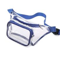 Clear Pvc Crossbody Bag Stadium Approved Waist Pack For Women Men Festival Sports Casual Style gray